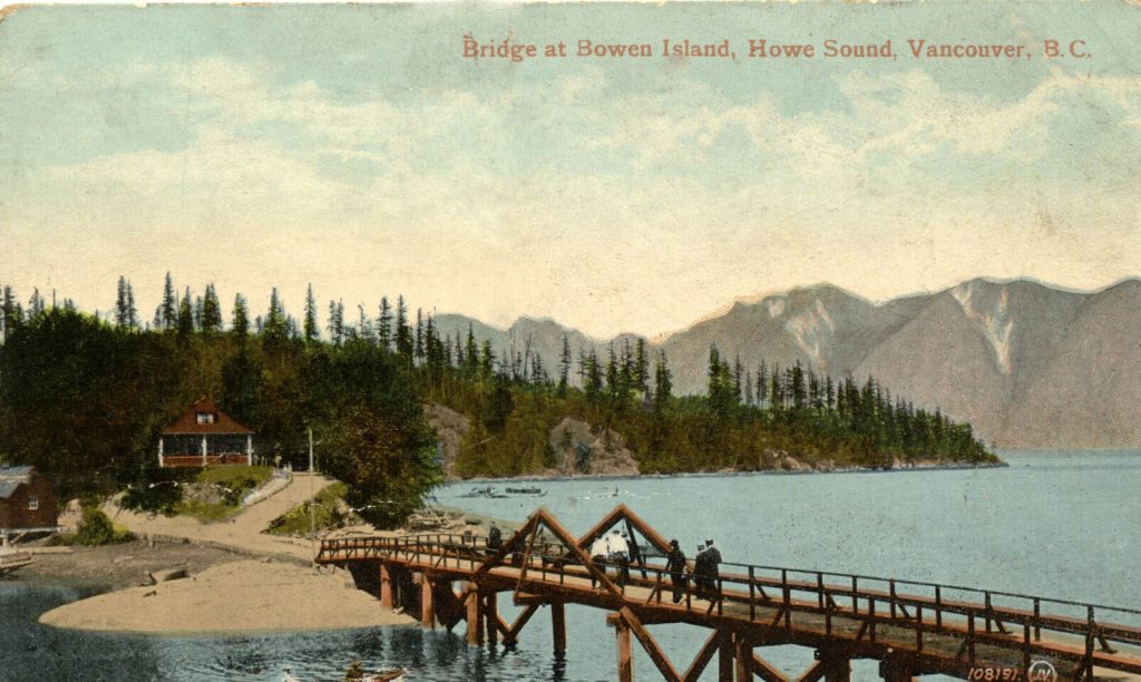 In the early 20th century this wooden bridge replaced the bundled logs that were the first crossing.